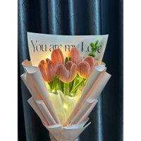 Tulip kẽm nhung 5 bông. HOA LẺ KHÔNG KÈM BÓ