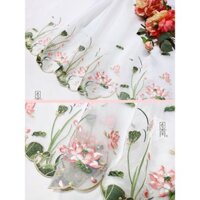 Tunan thêu gốc, viền ren hoa sen, DIY phong cách cổ điển, phụ kiện trang trí vải cho quần áo trẻ em