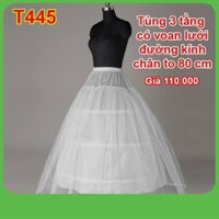 Tùng phồng mặc trong váy cô dâu 3 tầng