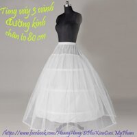 Tùng váy cô dâu 3 tầng gọng cứng