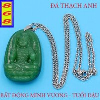 [Tuổi Dậu] Dây Chuyền Mặt Phật Bất Động Minh Vương Màu Xanh Lá Size 3.6cm, 5cm - Tặng Kèm Móc Inox