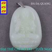 [Tuổi Ngọ] Mặt Dây Chuyền Phật Đại Thế Chí Bồ Tát đá Dạ Quang 3.6cm - Mặt Size Nhỏ - Kèm Móc Inox