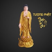 Tượng A Di Đà Phật cao 90cm – Đứng – Màu Vàng (Mẫu Đài Loan) 011VD-PDD