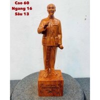 tượng bác Hồ gỗ hương