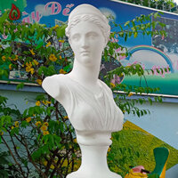 Tượng Bán Thân - Đầu Tượng Thạch Cao Nữ Thần Artemis Phong Cách Phục Hưng, Hy Lạp Cao 75cm