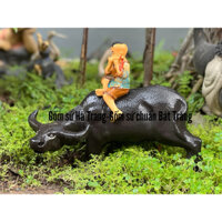 Tượng bày trang trí tiểu cảnh mục đồng chăn trâu size 28cm