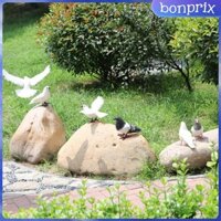 Tượng Bồ Câu Đứng Lông Vũ Nhân Tạo Trang Trí Chim Trắng #1