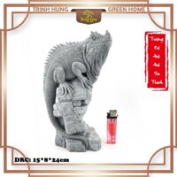 Tượng bò sát cự đà, kỳ nhông, rồng nam mỹ chất liệu đá sa thạch cao cấp - trang trí tiểu cảnh,bán cạn, terrarium,bonsai