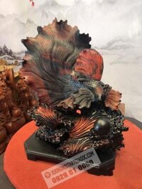 Tượng Cá Xiêm Tài Lộc Gỗ Trắc