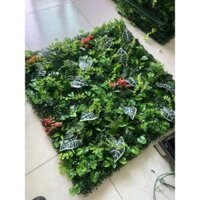 Tường cây giả, tấm cỏ nhựa 1x1m, gắn sẵn lá, trang trí tường nhà, trần nhà nhanh chóng, dễ dàng