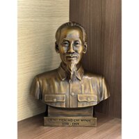 Tượng chân dung Bác Hồ bằng đồng hun cao 41cm