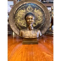 Tượng chân dung Bác Hồ bằng đồng hun cao 32cm
