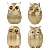 Tượng Chim Nhựa Để Bàn Kệ Sách Sân Vườn Cổ Tích Tượng Cú Thu Nhỏ