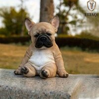 Tượng chó con YITAQI Bulldog Khu vườn bền dễ thương