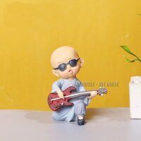 Tượng Chú Tiểu Áo Xanh Yêu Đời- Hàng Chính Hãng - Đàn