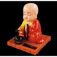 Tượng Chú Tiểu Gõ Mõ Tụng Kinh Size Nhỏ Màu Đẹp