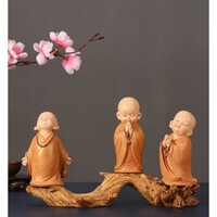 Tượng Chú Tiểu Vàng Yêu Đời C16