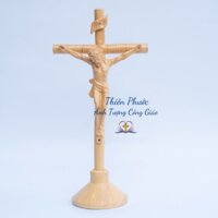 Tượng chúa chịu nạn vân gỗ 3D composite - tượng công giáo trang trí bàn thờ