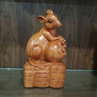 Tượng chuột gỗ hương cao 25 cm