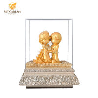 Tượng cô dâu chú rể dát vàng 24k 19x27x34cm MT Gokd Art- Hàng chính hãng, quà tặng ngày cưới, kỷ niệm ngày cưới