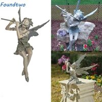 Tượng cổ tích hoa FOUNDTWO, Tượng cổ tích sáo nhựa thực tế, Bãi cỏ vui nhộn chống nước dễ thương