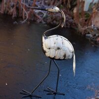 Tượng cò trắng handmade loại trang trí sân vườn