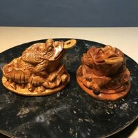 Tượng Cóc ngậm tiền gỗ hương25cmx18cmx13cm