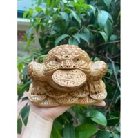 Tượng con cóc thiềm thừ gỗ bách
