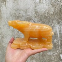 Tượng con trâu, tượng Sửu Giáp đa n.g.ọ.c hoàng long nguyên khối - dài 12cm 15cm