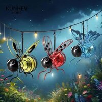 Tượng côn trùng sắt KUNHEV, Đèn cổ tích bằng sắt bọ cánh cứng Halloween, Đèn LED bướm ong mật chống nước tiểu thuyết