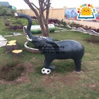 Tượng con voi đá bóng a814
