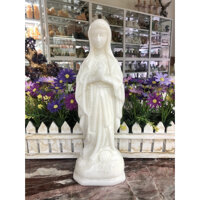 Tượng Công Giáo Đức Mẹ Maria đá trắng - Cao 30 cm - Mẫu 2