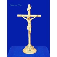 Tượng Công Giáo - Tượng Chúa Chịu Nạn 3D Vân Giả Gỗ COMPOSITE