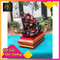 Tượng cụ cóc gỗ trắc đỏ đen