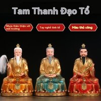 Tượng Đạo giáo 13 Tam Thanh dùng trong gia đình để thờ Đạo giáo Tượng Phật Yuanshi, thần đạo đức, Taishang Laojun