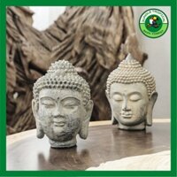 Tượng đầu Phật Thích Ca trang trí hồ cá, thủy sinh, bán cạn, tiểu cảnh - Mũ nhọn/Mũ tròn 13*13*20 cm