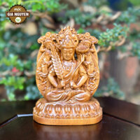 Tượng Để Xe Ô Tô, Bàn Làm Việc Bằng Gỗ- Tượng Bản Mệnh- Phật Hư Không Tạng Bồ Tát- Tuổi Sửu- Dần- Tặng Vòng Tay