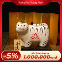 Tượng decor Bạch Hổ (triện đáy) - Fullbox