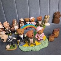Tượng decor gấu Teddy, chó, tượng gỗ cú, .. nội địa Nhật bản