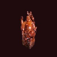 Tượng Di Lặc Gỗ Cẩm Chỉ Gia Lai 62x30x23cm