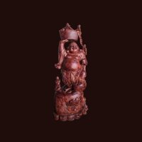 Tượng Di Lặc gỗ sụn cẩm lai 80x31x23cm