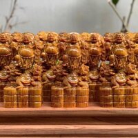 Tượng Di Lặc Ngự Long Quy Gỗ Huyết Long Mọng Dầu Thấu Quang Cao 20cm  Trang Trí Nhà Decor Phòng