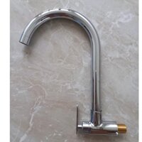 Tường đơn cứng sus 304 thân bé, vòi rửa chén bát âm tường 1 đường nước lạnh cần cứng, dành cho bồn rửa