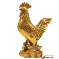 Tượng Đồng Gà Đắc Phúc Kích Thước 10cmx250g - 14cmx300g