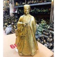 Tượng đồng Khổng Minh Gia Cát Lượng cao 25cm, Khổng Minh  Gia Cát Lượng, tượng đồng phong thủy. - Đại Bái 555