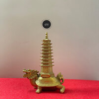 Tượng đồng long quy cõng tháp văn xương - tượng đồng phong thuỷ - đồ đồng gia phát