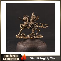 Tượng Đồng Phong Thủy Hình Quan Công Cưỡi Ngựa, Trang Trí Đem Lại May Mắn (Kích Thước: 6.0cm x 5.1cm)