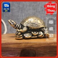 Tượng Đồng Thau Hình Con Rùa Kim Tiền (Kích cỡ: 3.0 x 5.0cm)