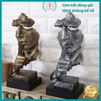 Tượng Đương đại trang trí nhà cửa decor mặt người tư thế im lặng , giúp chúng ta khi nóng vội kìm chế bản thân, tốt đẹp