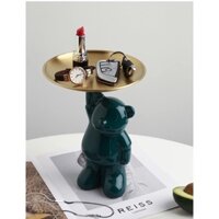 Tượng gấu gốm sứ cao cấp trang trí nhà cửa, phòng khách, bàn ăn sang trọng - Maccy Home Decor